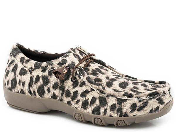 Woman's Leopard Roper® driving Mocs