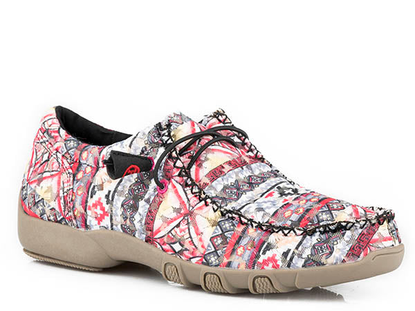 Woman's Pink Aztec Roper® driving Mocs