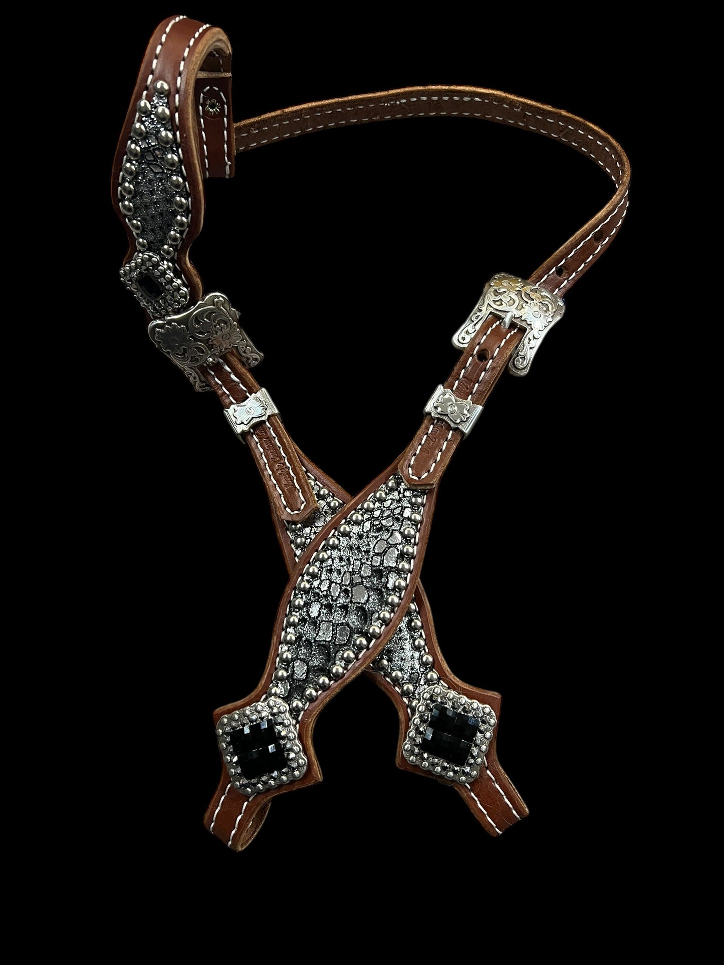 Silver mystic on medium leather