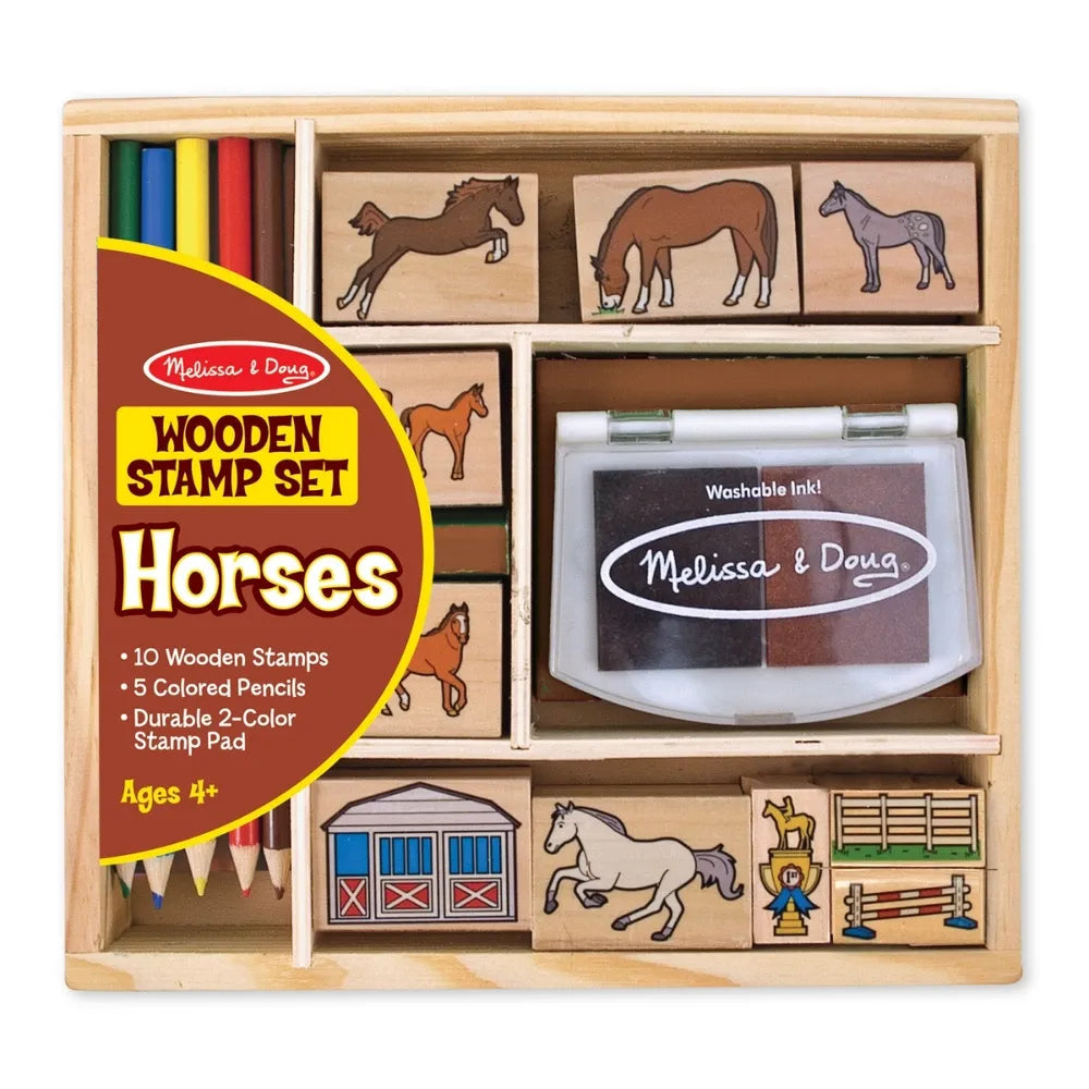 Horses Wooden Stamp Set Melissa & Doug