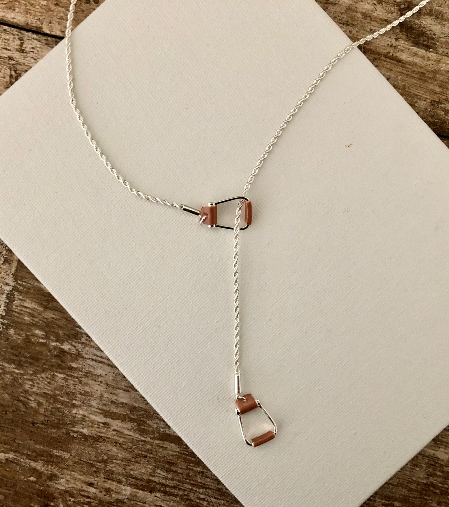Saddle Stirrup "Y" Necklace