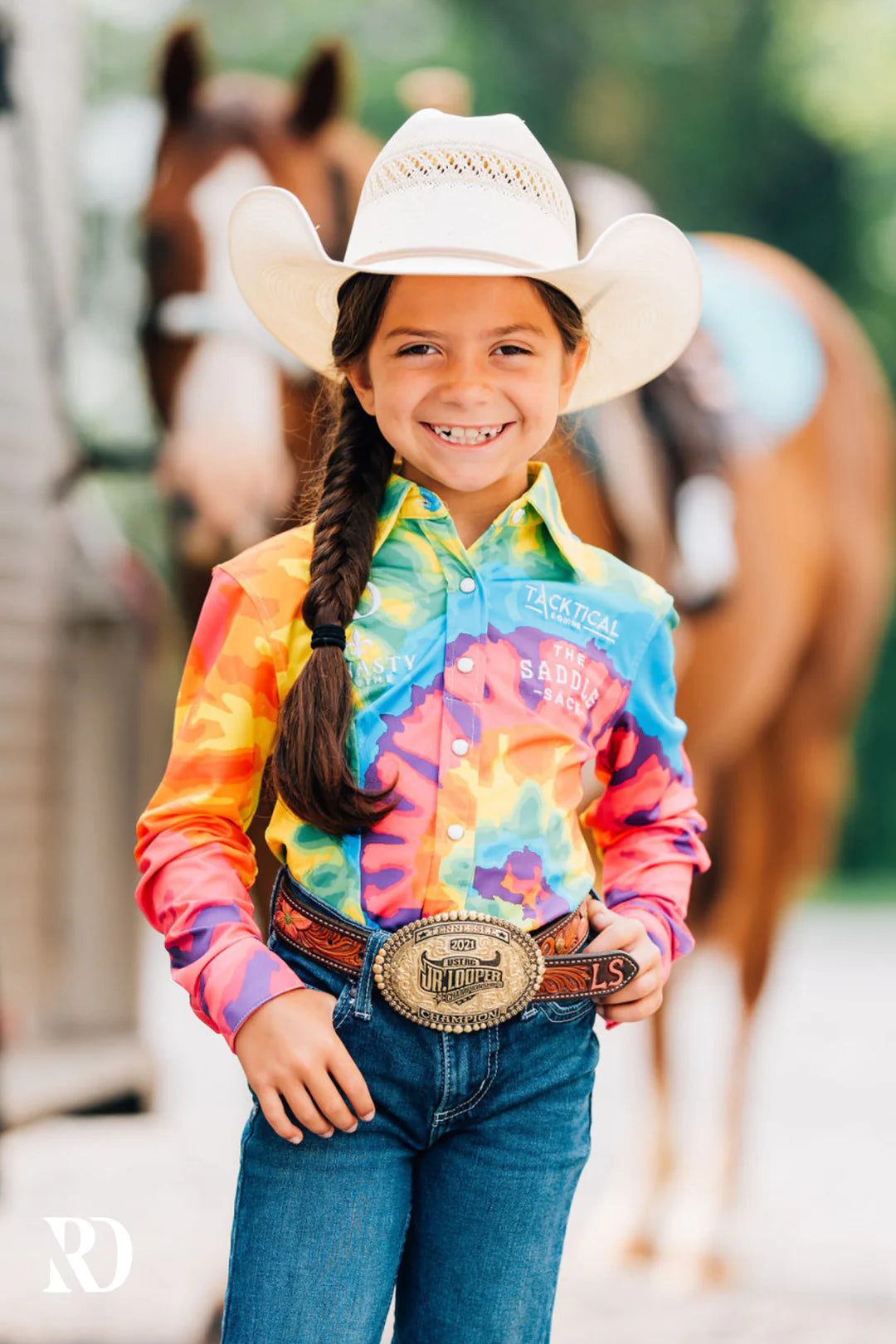 Ranch Dressin *YOUTH* TIE DYE SPONSORSHIP PERFORMANCE SHIRT