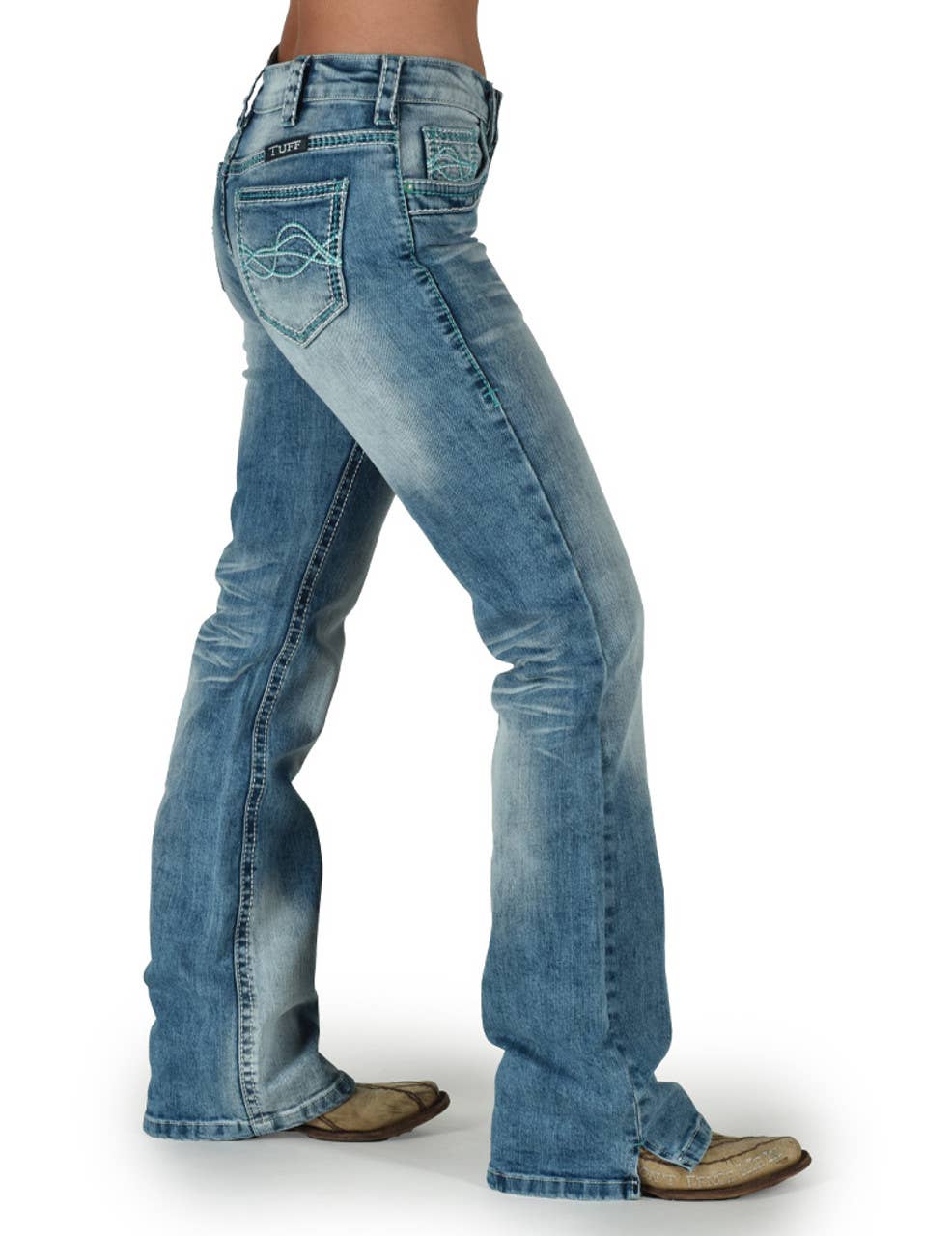 Cowgirl Tuff Don't Fence Me In Turquoise