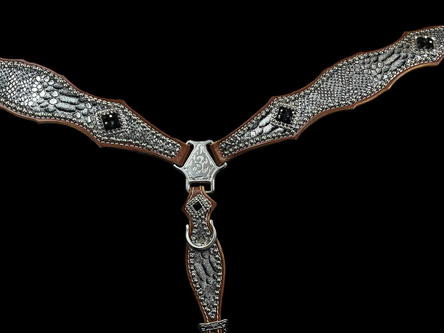 Silver mystic on medium leather