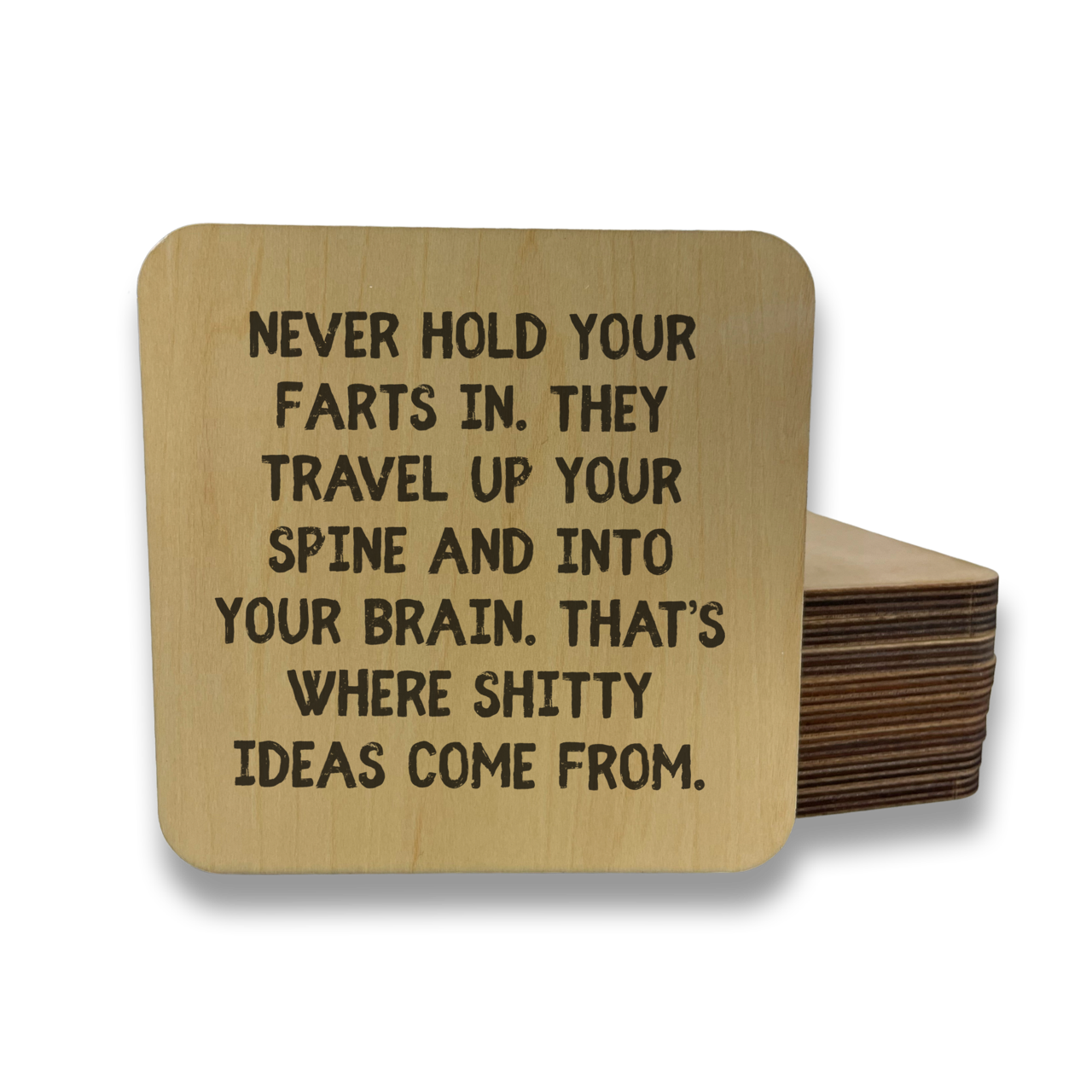 NEVER HOLD YOUR FARTS IN Magnet/Drink Coaster