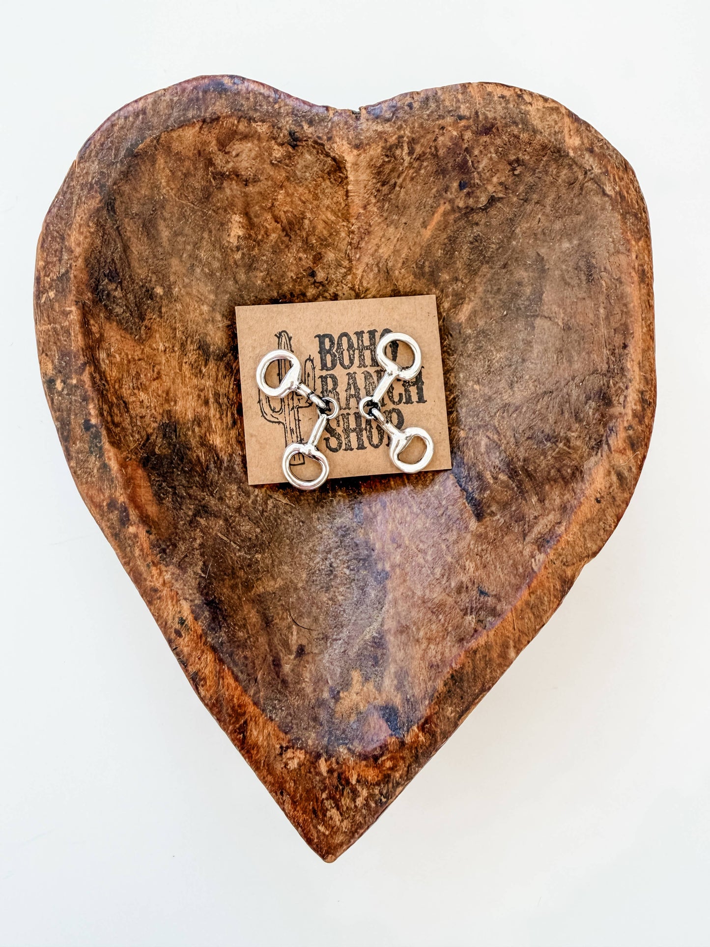 Western Post Horsebit Groove Earrings