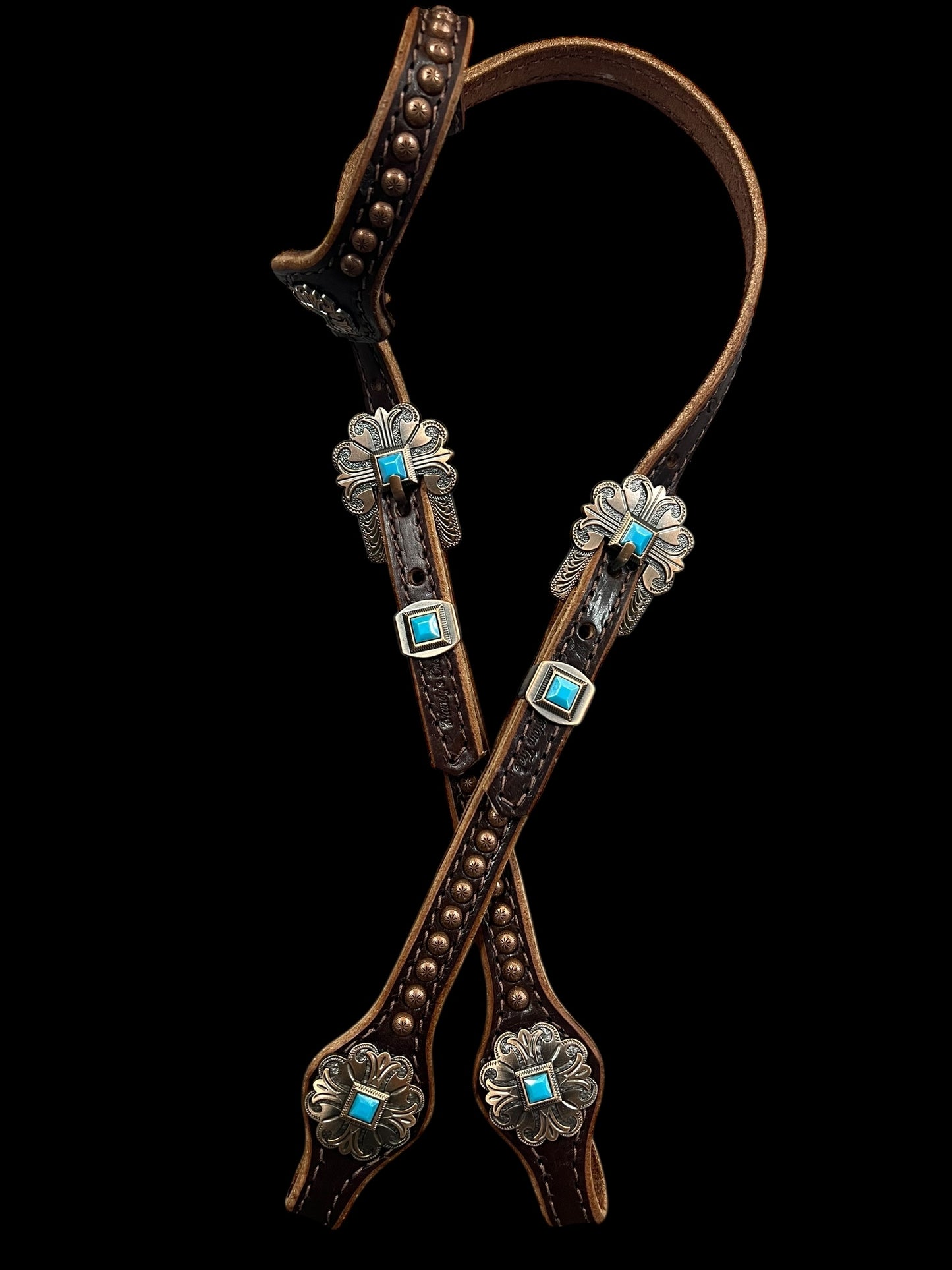Simple harness leather headstall