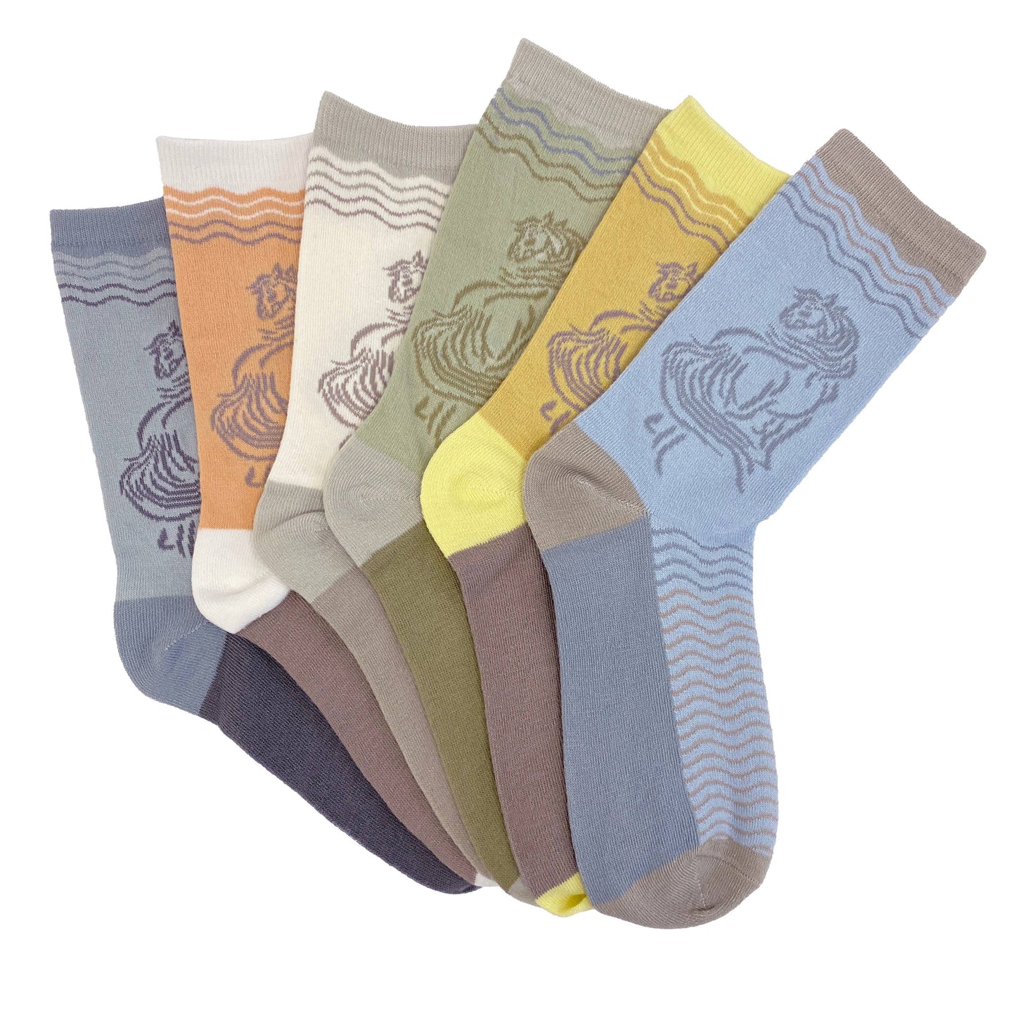 Reflections Horse Adult Crew Socks