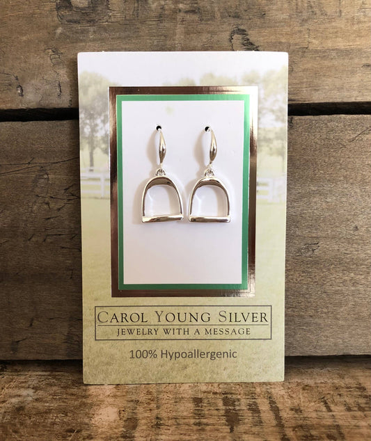 English Saddle Stirrup Earrings/Wire