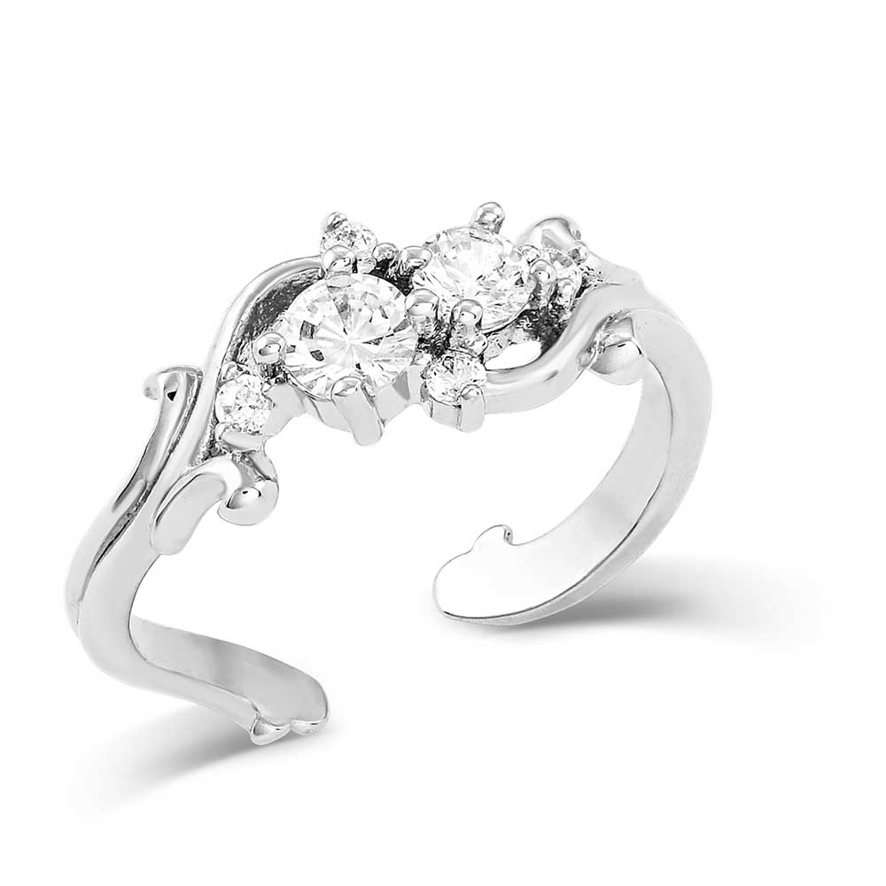 Arctic Ember Crystal Ring
