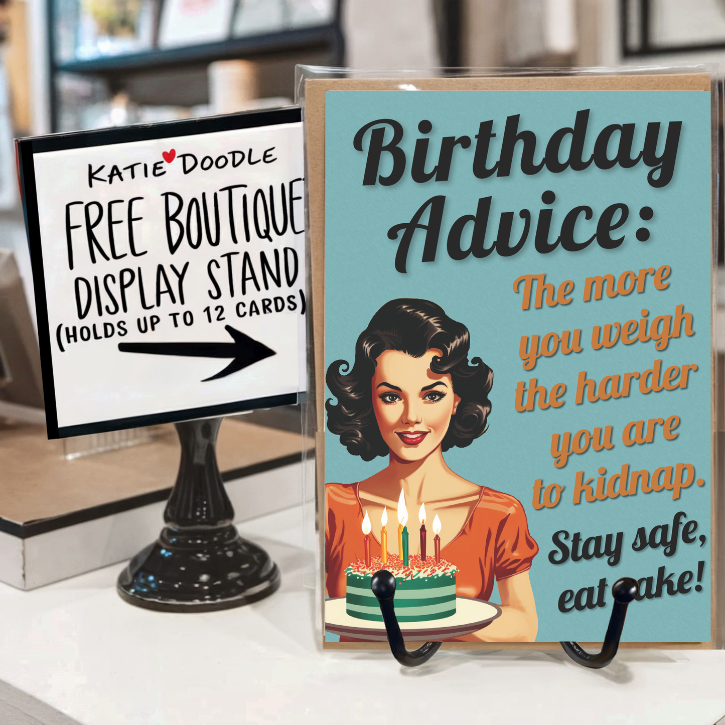 Funny Birthday Greeting Cards for Her, Friend (Blank Inside)