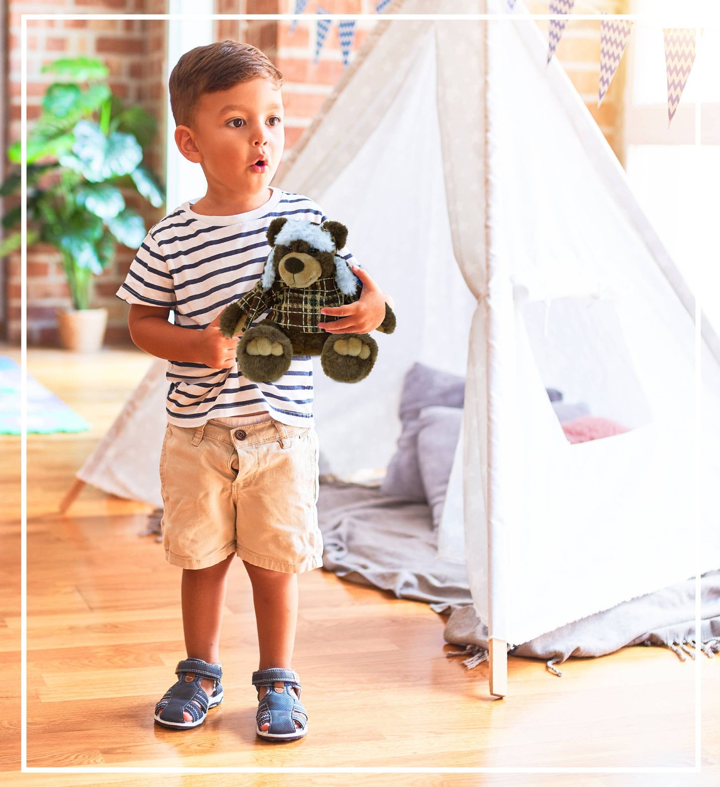 Super Soft Plush With Clothes - Brown Bear