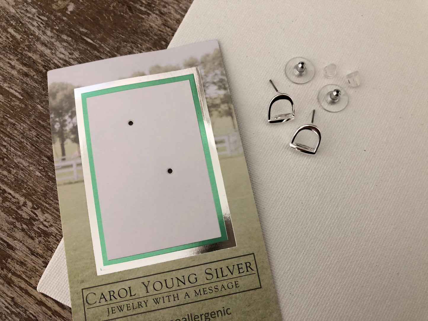 English Saddle Stirrup Earrings/POST
