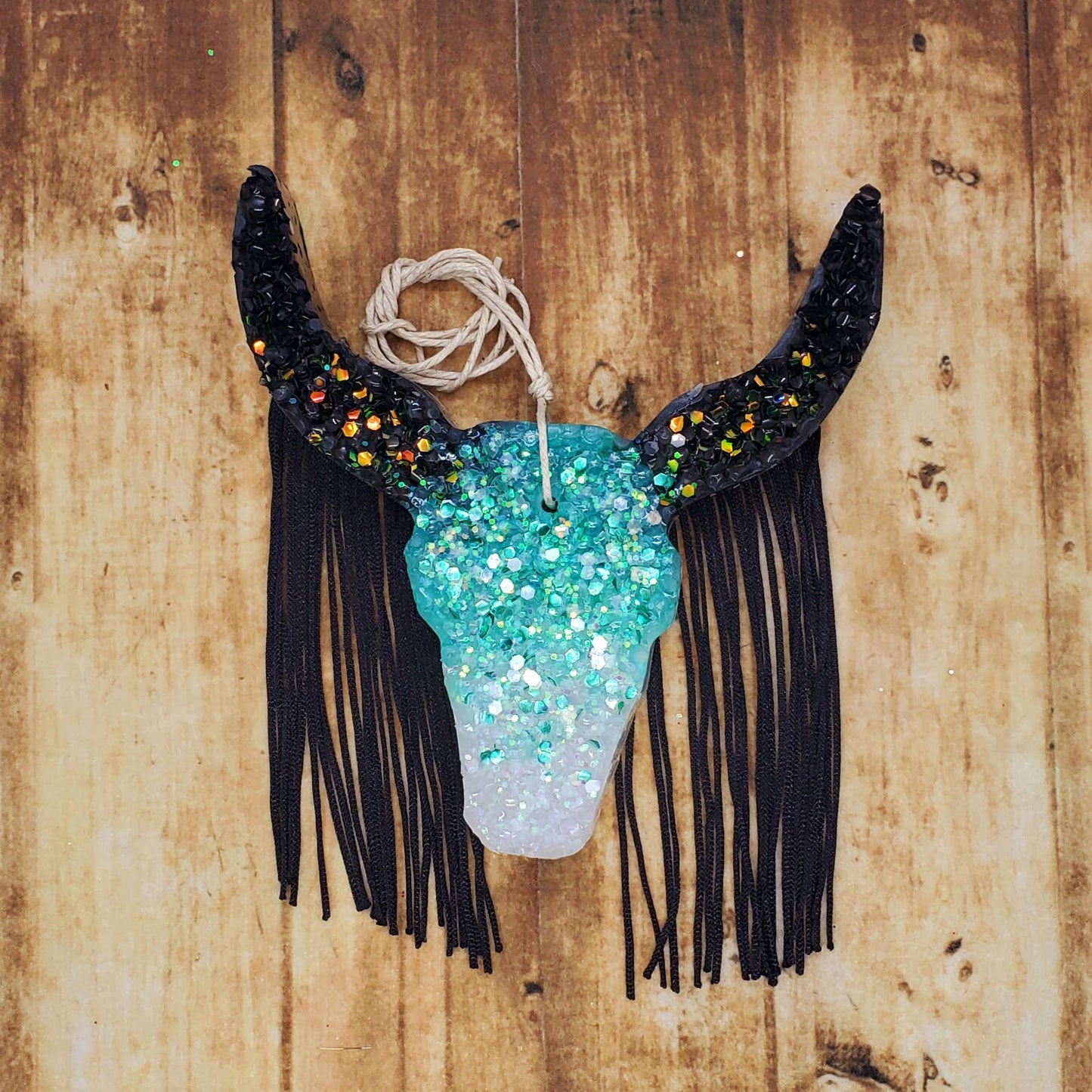 Rodeo Rebel Longhorn Freshie: Leather & Lace