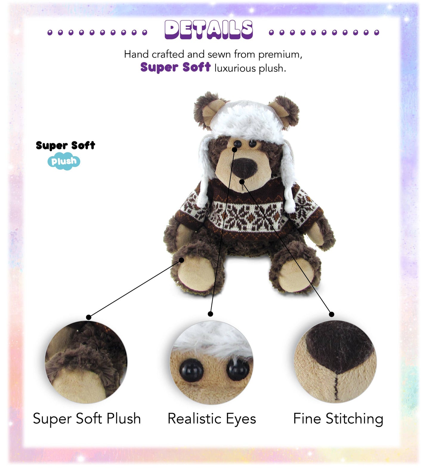 Super Soft Plush With Clothes - Grizzly Bear