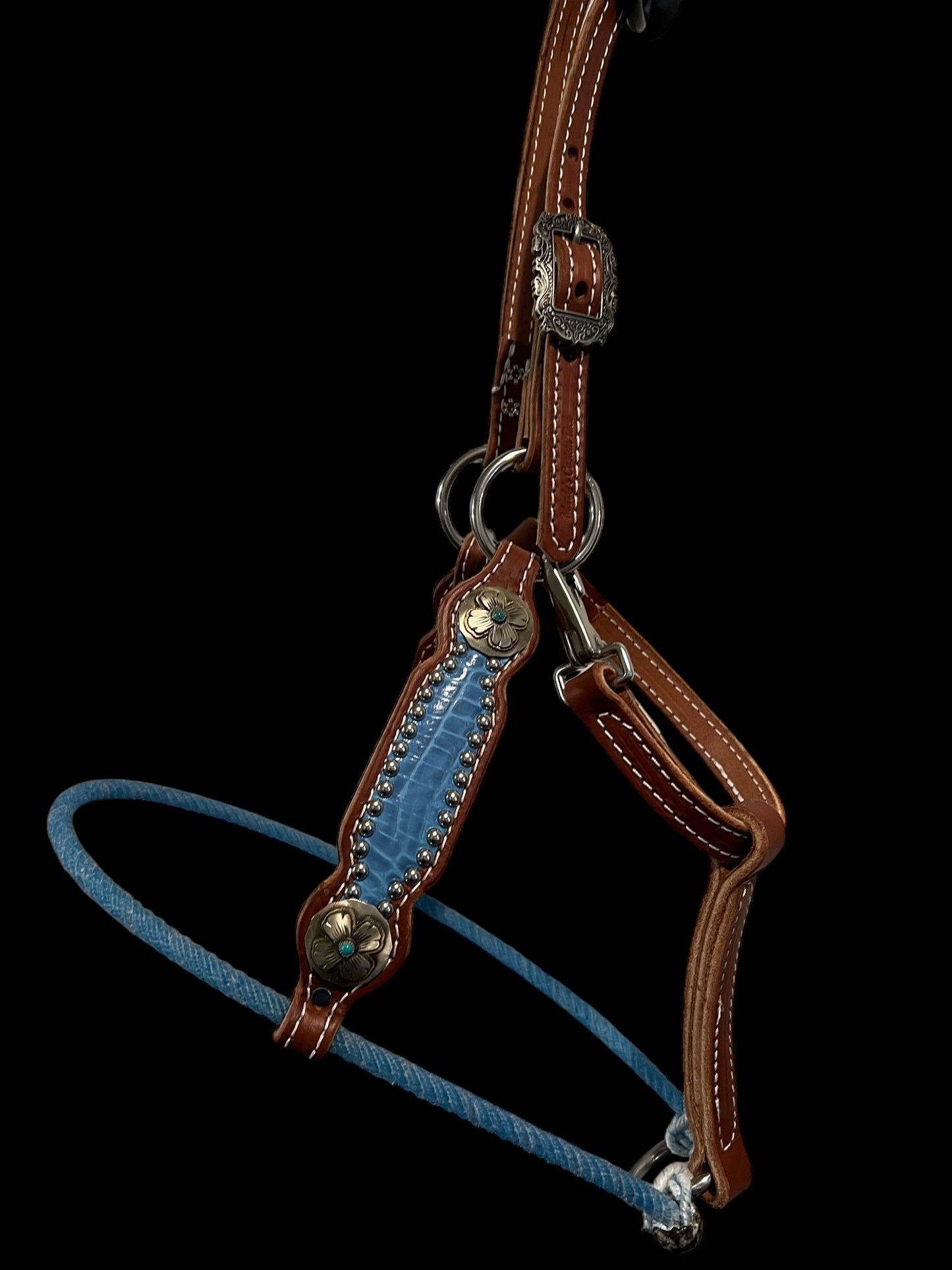 Lariat noseband all leather halter