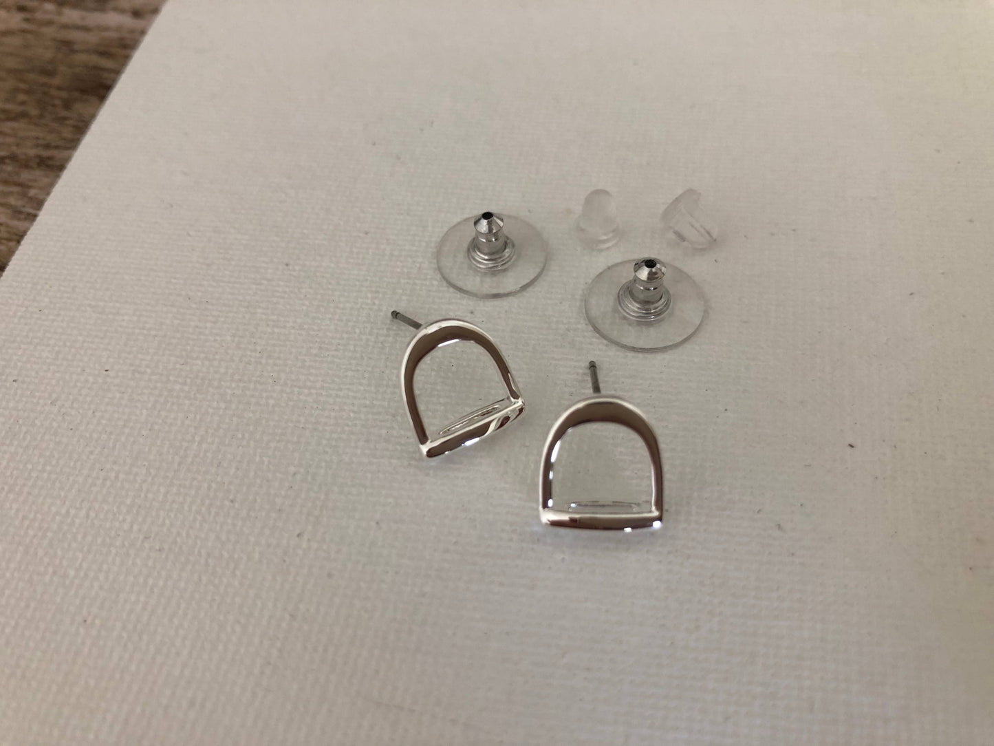 English Saddle Stirrup Earrings/POST
