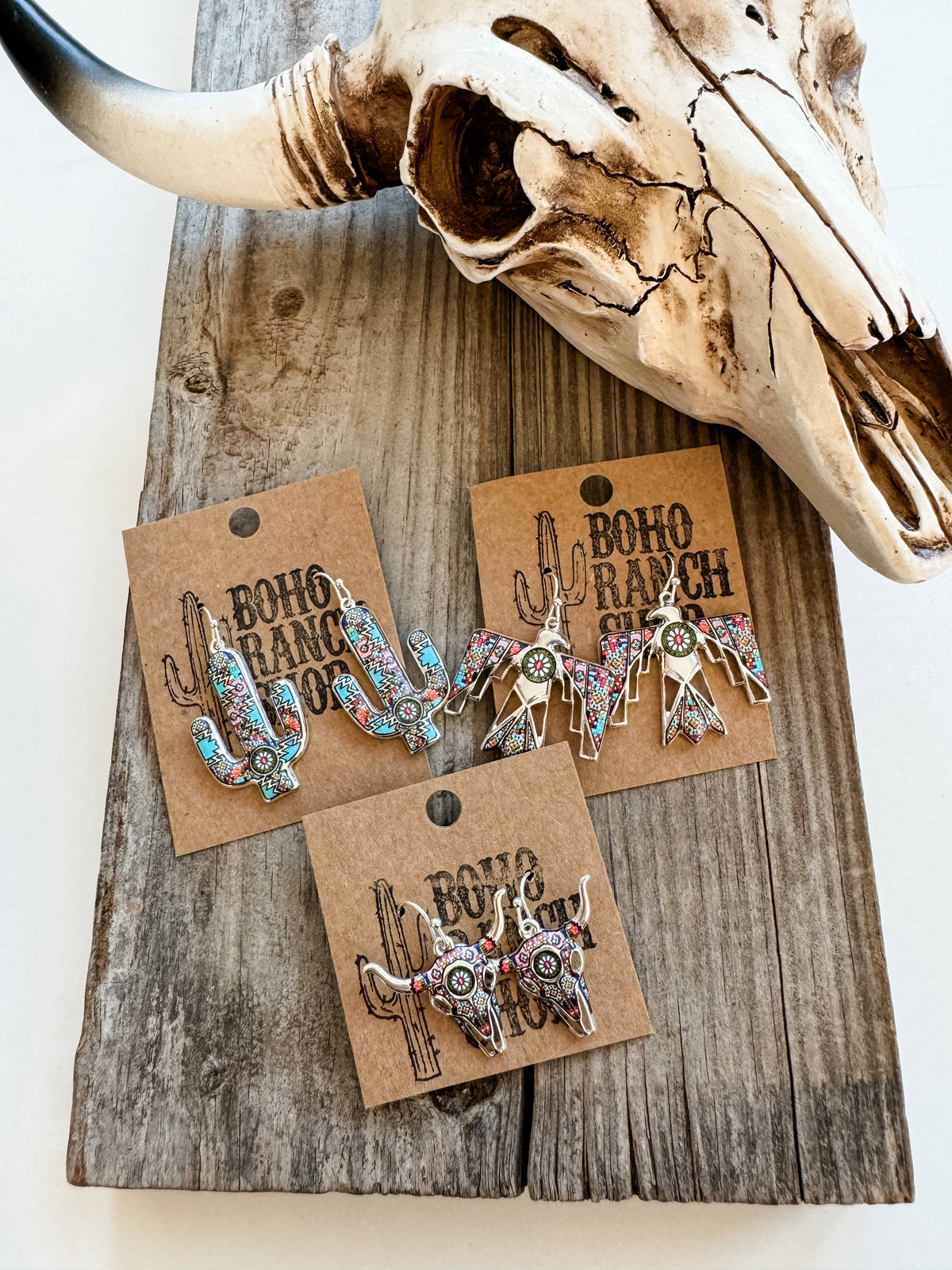 Western Pendant Dangle Earrings