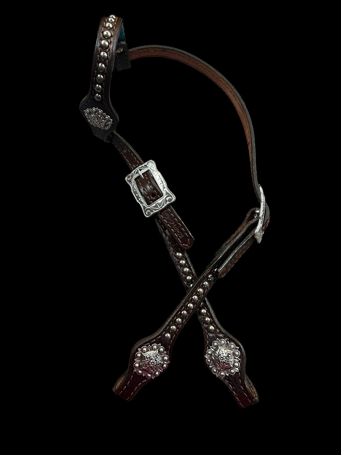 Simple harness leather headstall