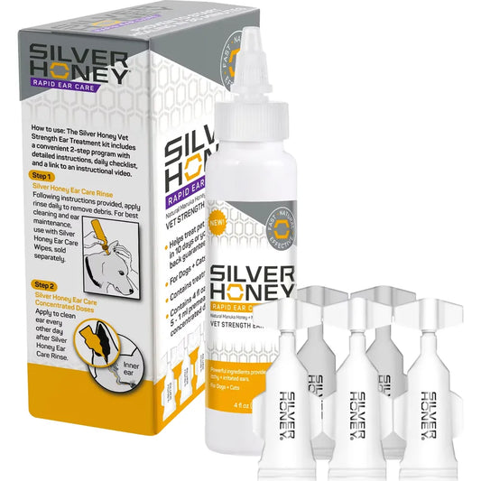 Silver Honey Rapid Ear Care Vet Strength Ear Treatment Kit