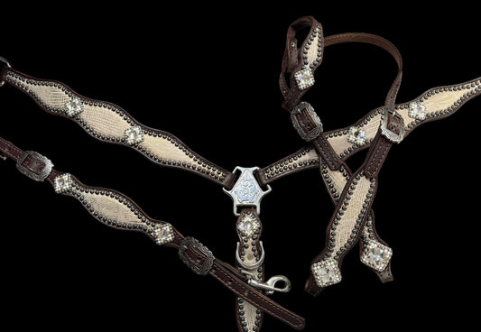 copper lizard on dark leather