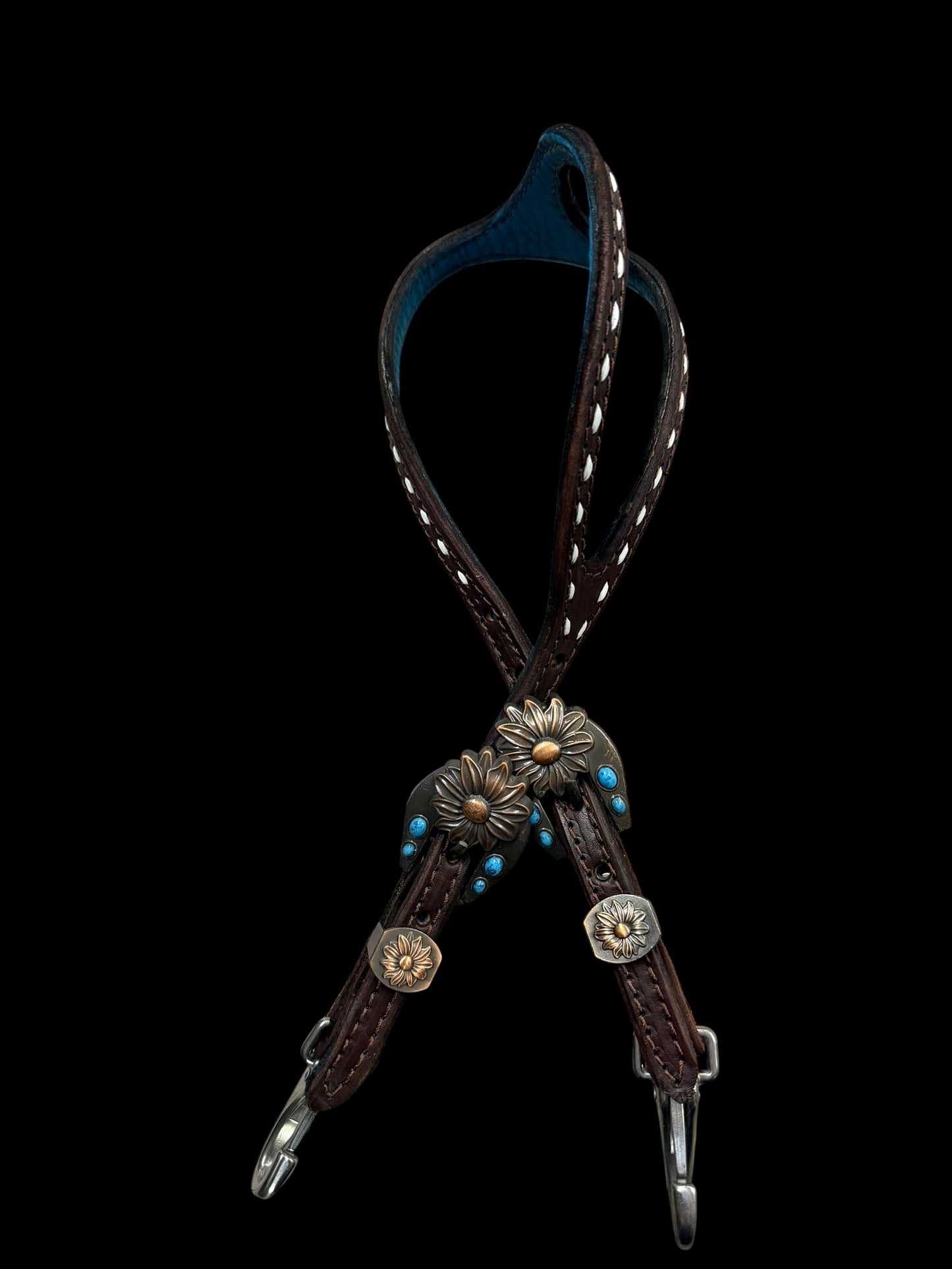 Quick change one ear buckstitched headstall