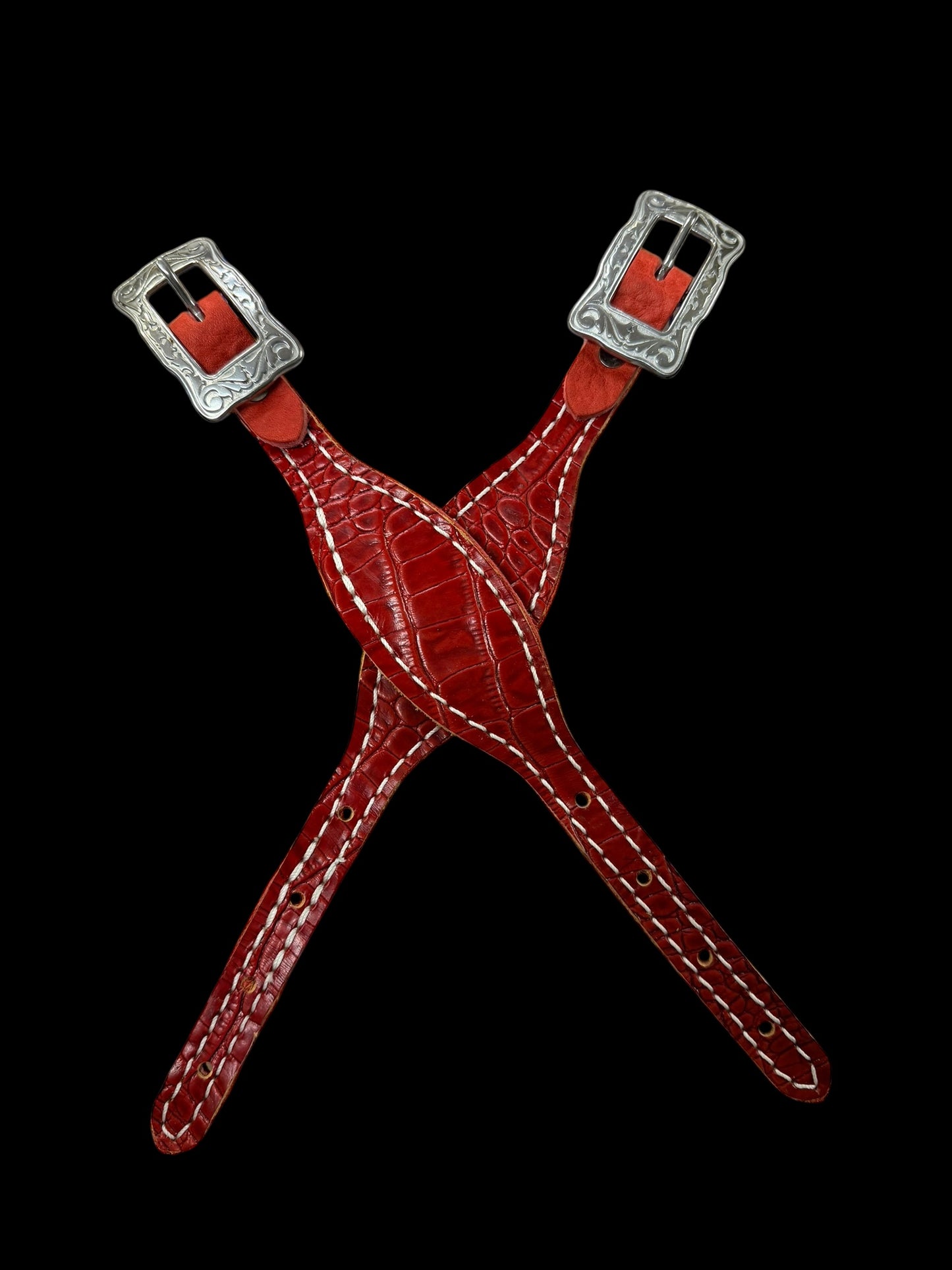 red gator on medium leather