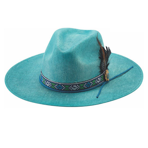 Bullhide All Star - Childrens Straw Cowboy Hat Turquoise