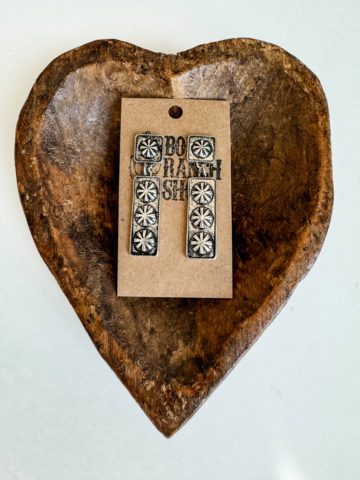 Western Bar Texture Earrings