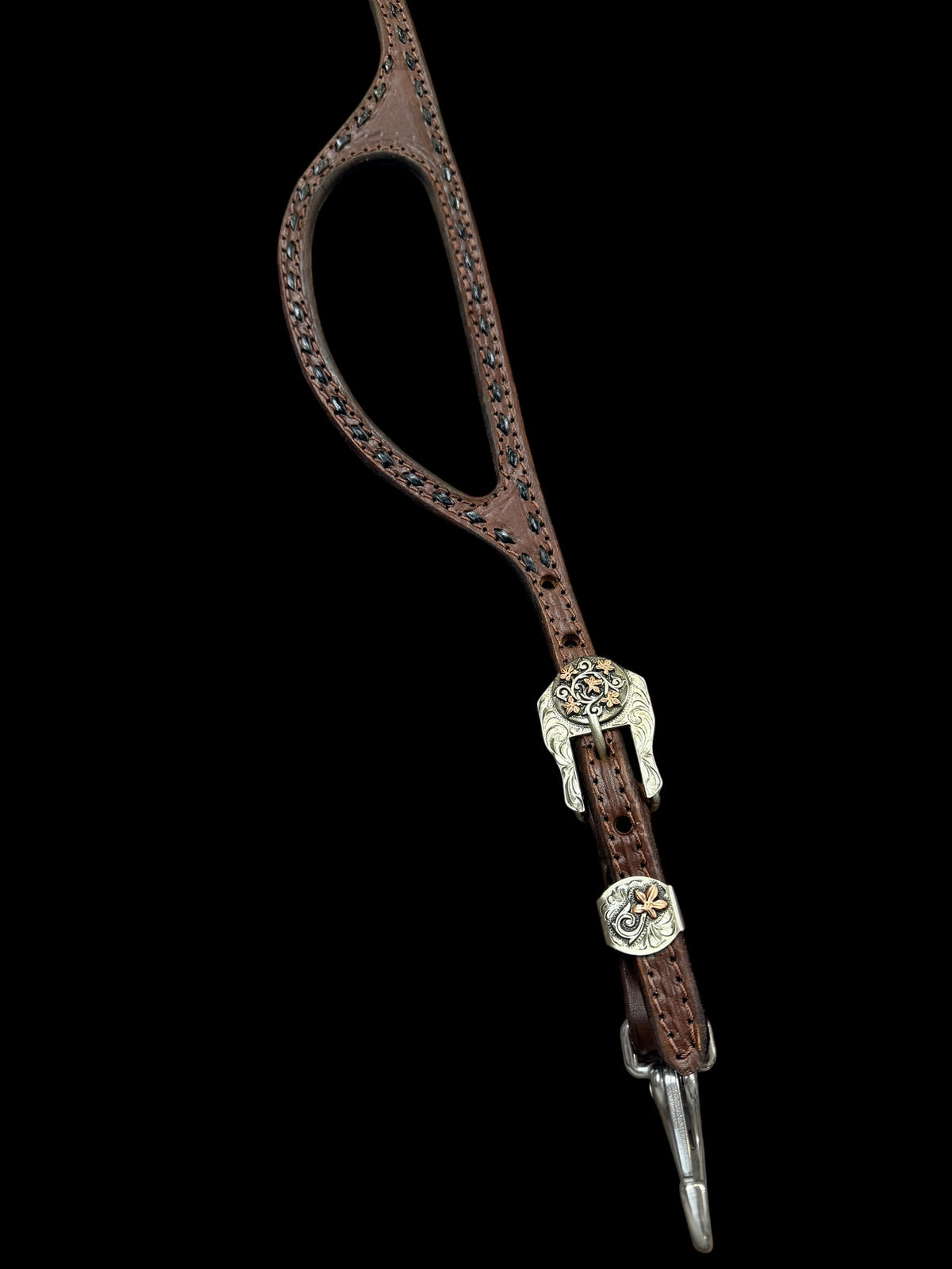 Quick change one ear buckstitched headstall
