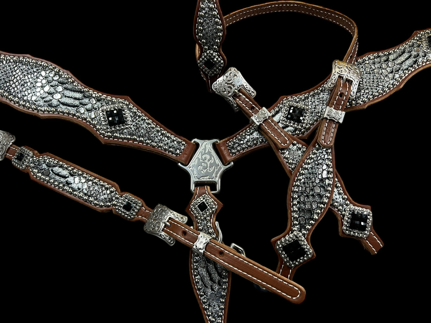 Silver mystic on medium leather