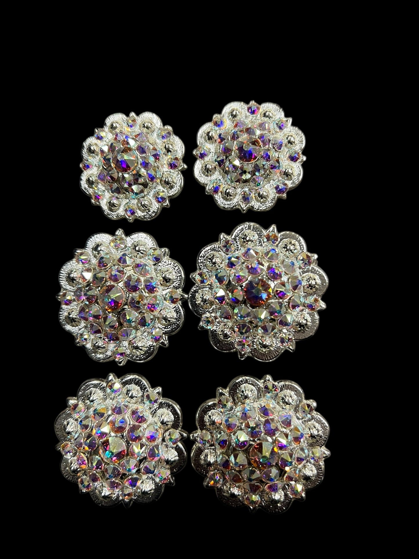 Silver ice on medium leather