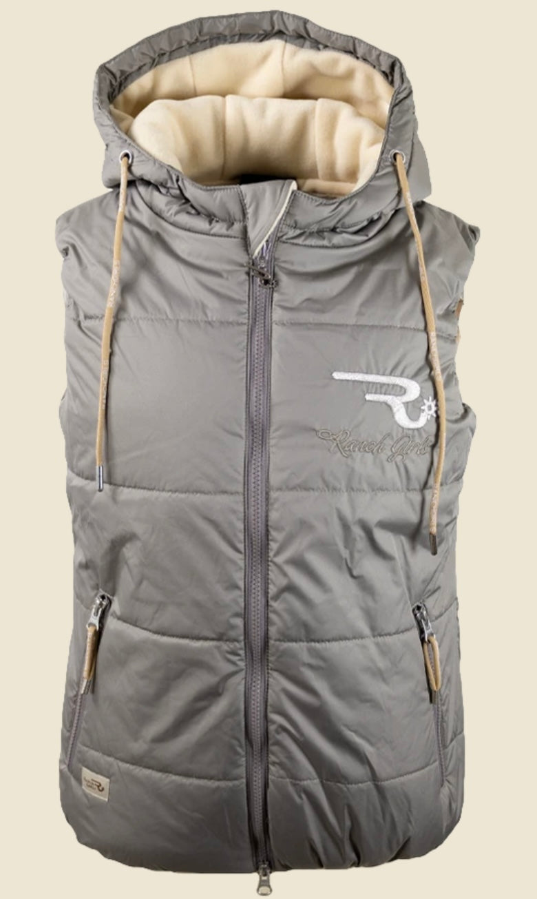 Ranch Girls Hooded Vest `PAM` soft mud