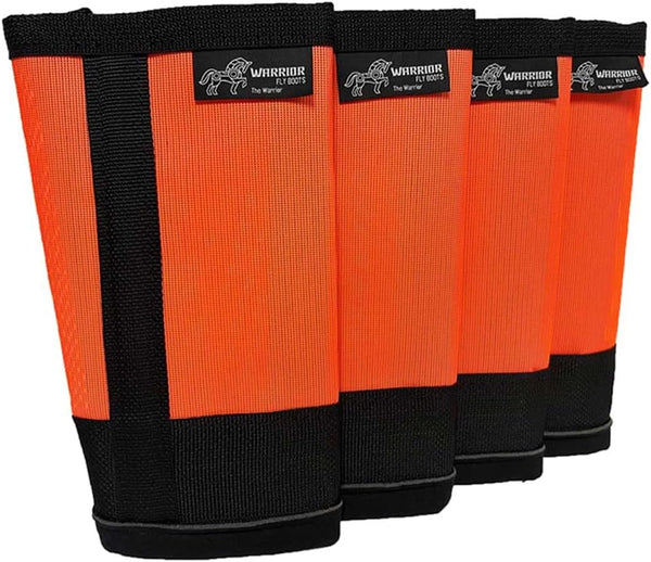 Neon orange fly boots