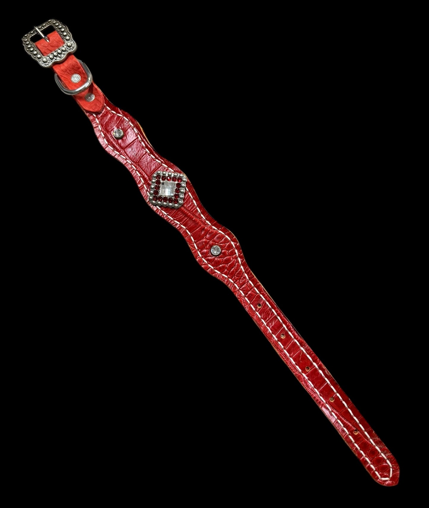 red gator on medium leather