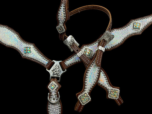 Hologram leopard on medium leather