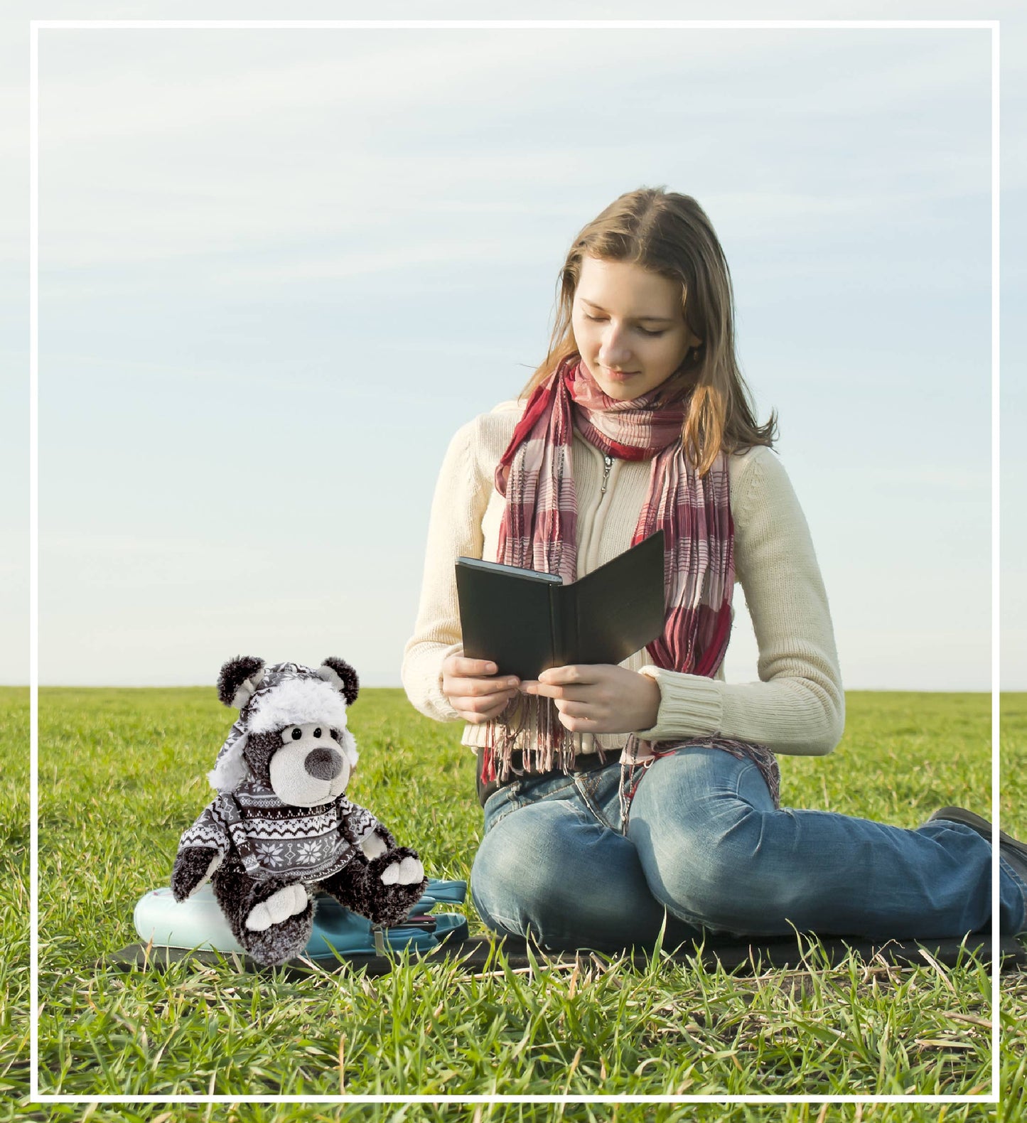 Super Soft Plush With Clothes  - Black Bear