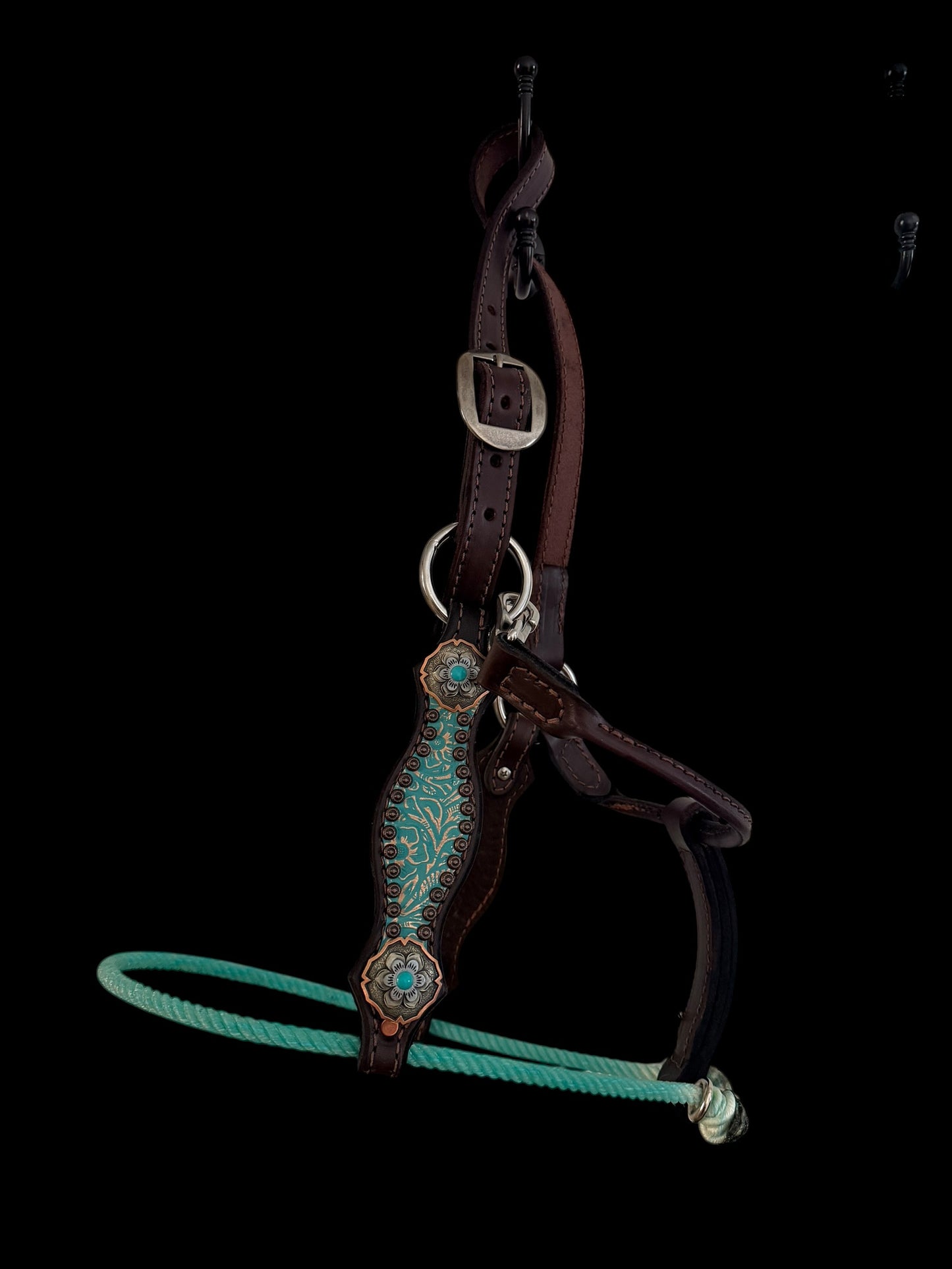 Lariat noseband all leather halter