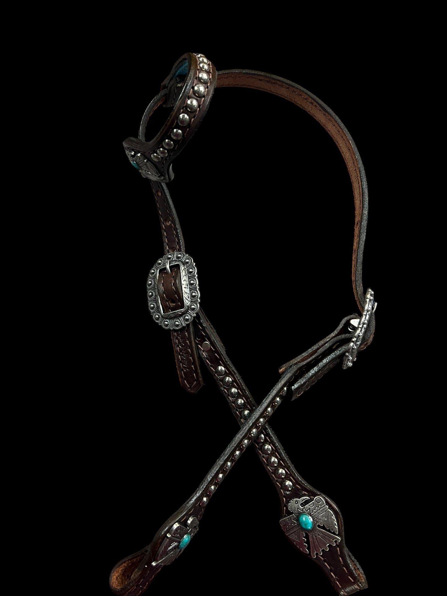 Simple harness leather headstall