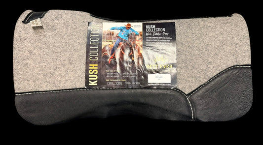 28X28"  1" Kush Black Leather  Best Ever Saddle Pad