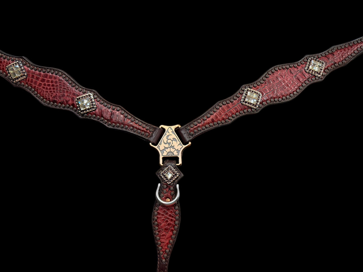 Wine gator on dark leather