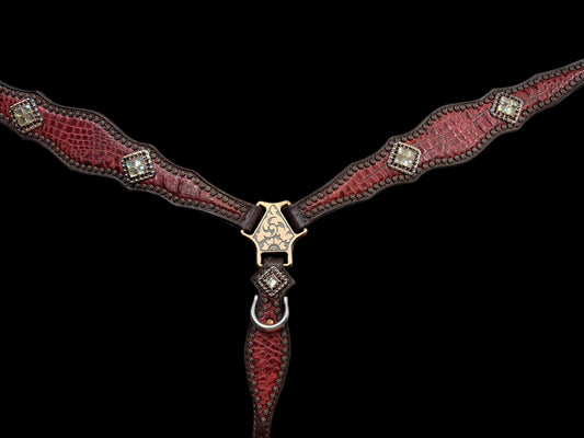 Wine gator on dark leather