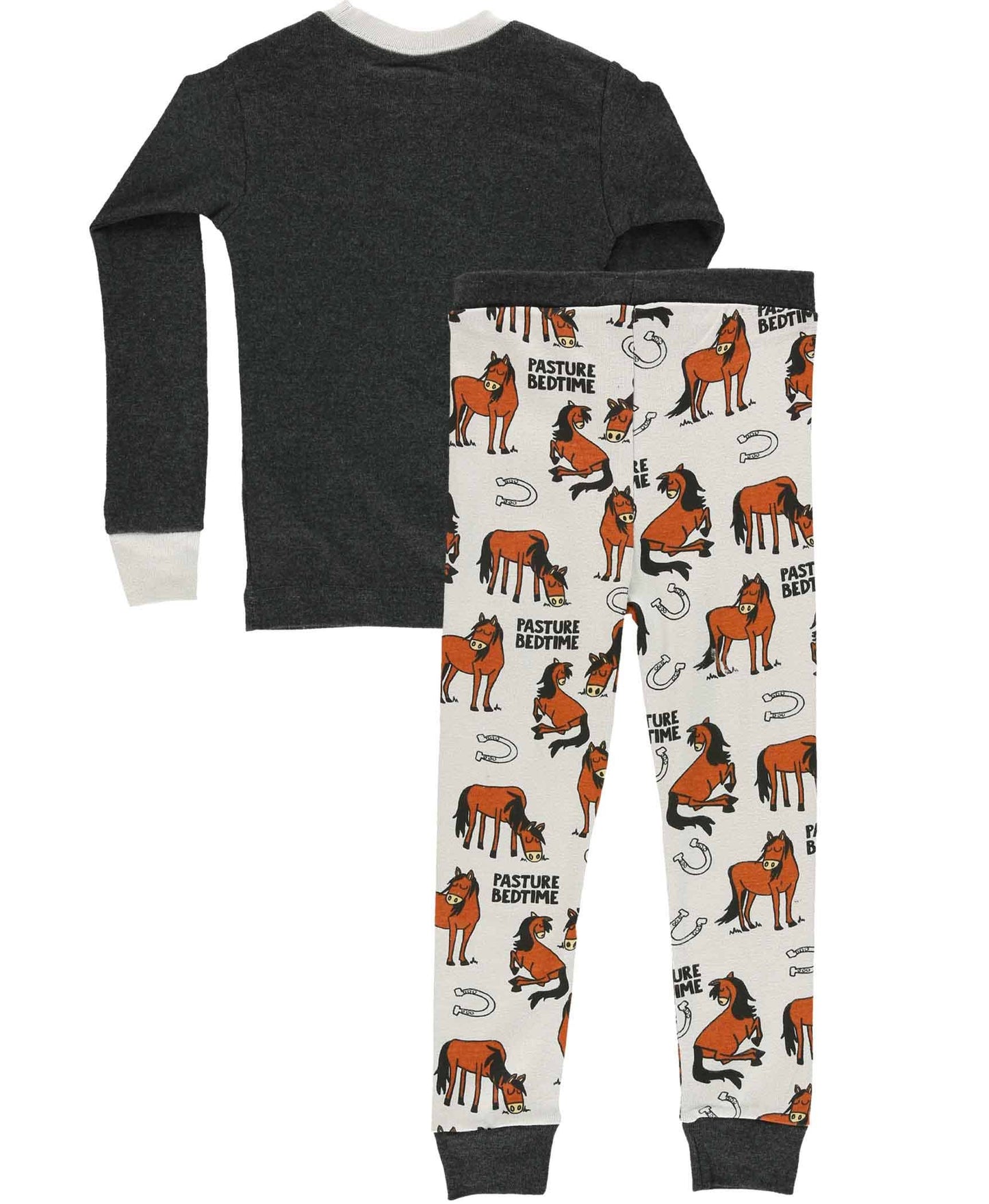 Pasture Bedtime Grey Kid's Long Sleeve Pajama Set
