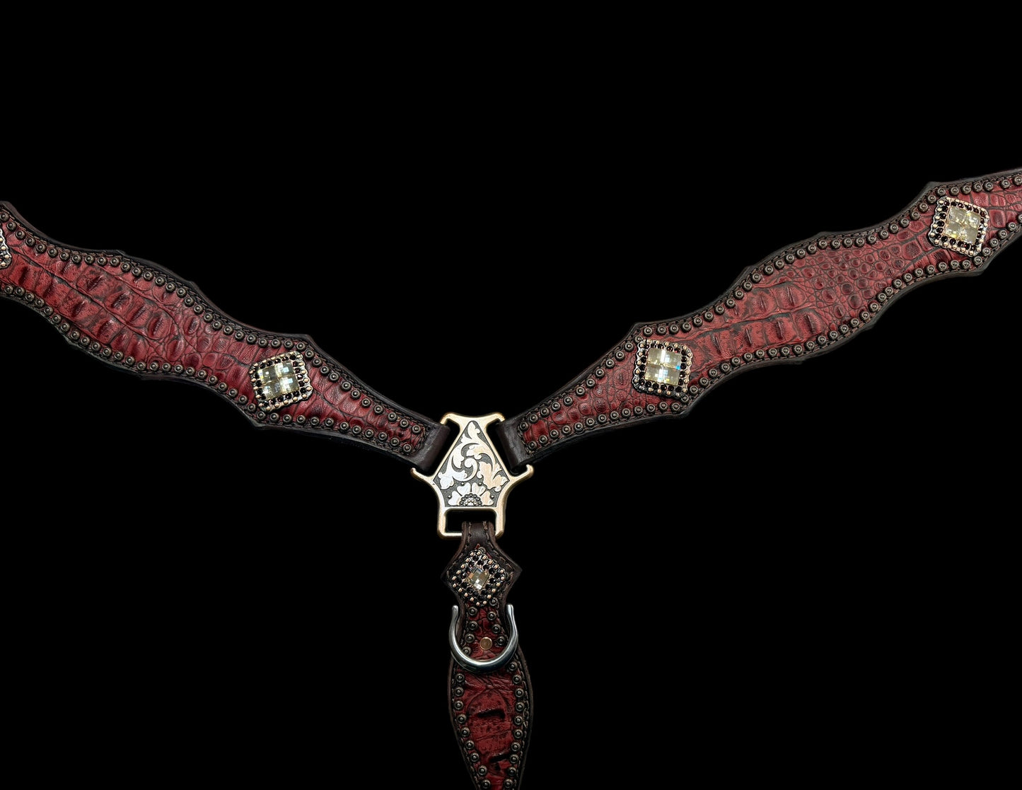 Wine gator on dark leather