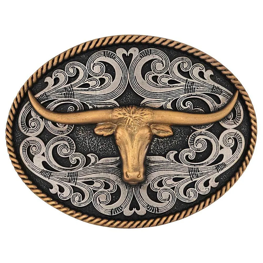 Two-Tone Longhorn Attitude Buckle