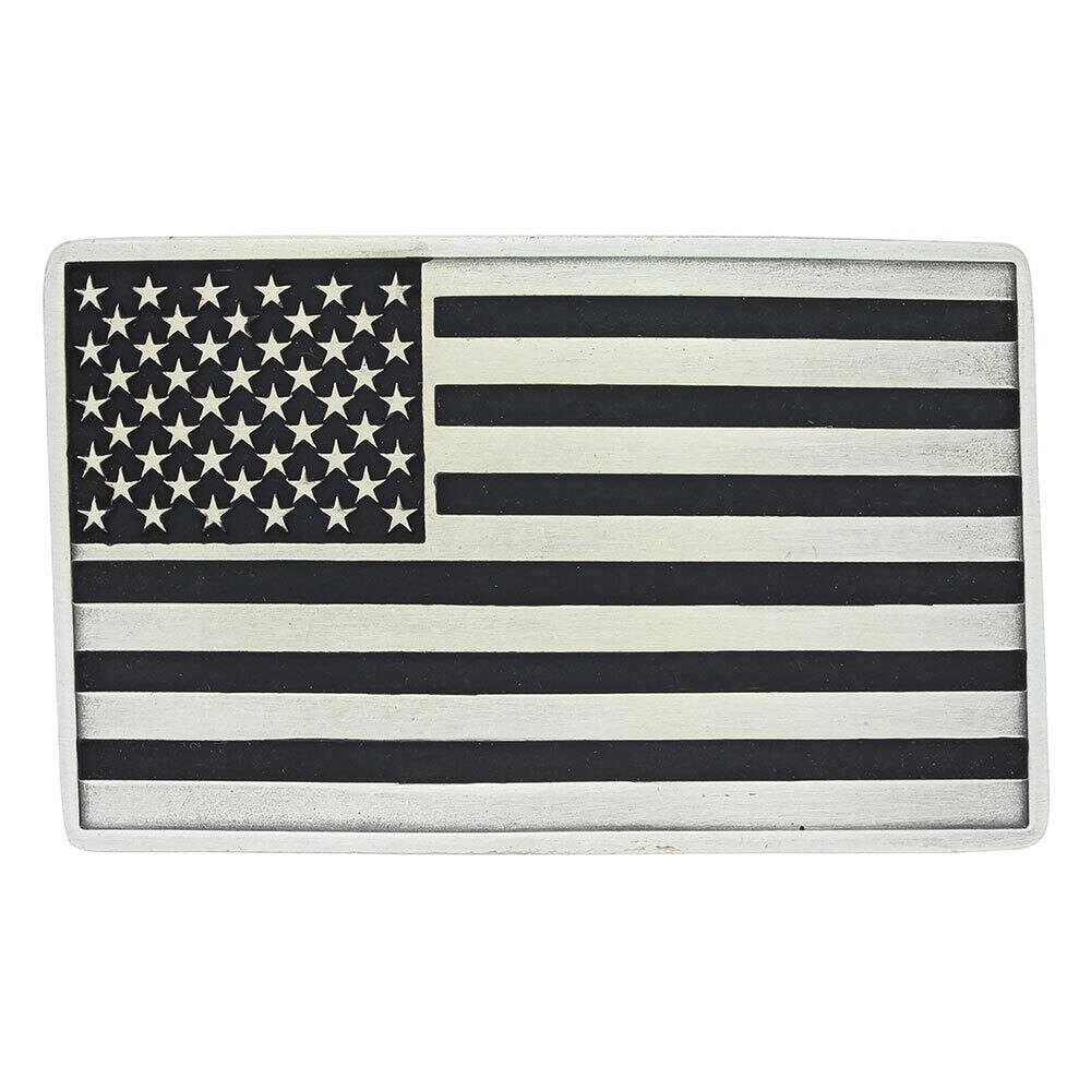 Antiqued American Flag Attitude Buckle