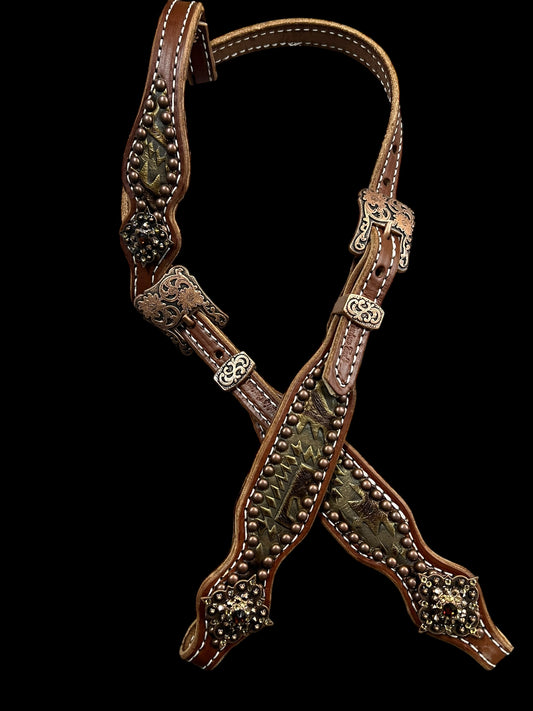 Bronze Aztec on medium leather