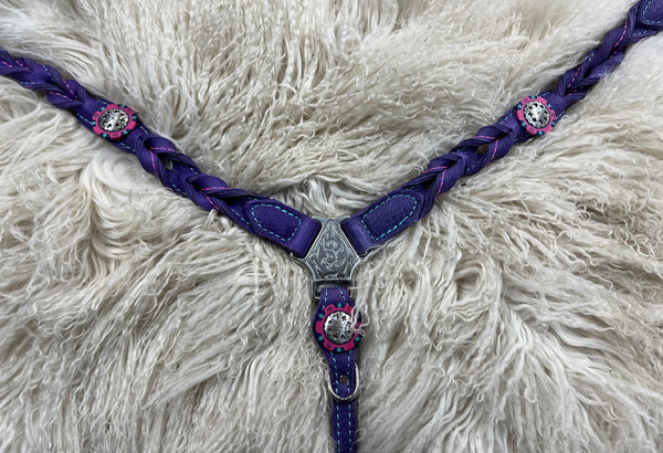 Purple with hot pink and mint stitching Jackpot set