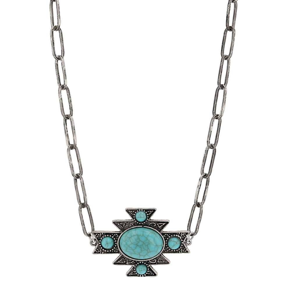 Geometric Star Turquoise Attitude Necklace