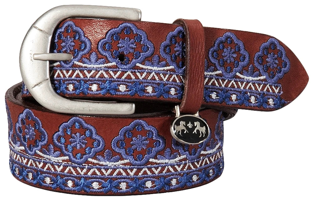 EQUINE COUTURE ANGELA LEATHER BELT - OAK BARK